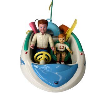 Fisher-Price 1997 Plastic Toy Speed Boat Playset Accessories & Figures Vintage